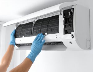 Servis i čišćenje klima uređaja – otvorena unutarnja jedinica i filteri