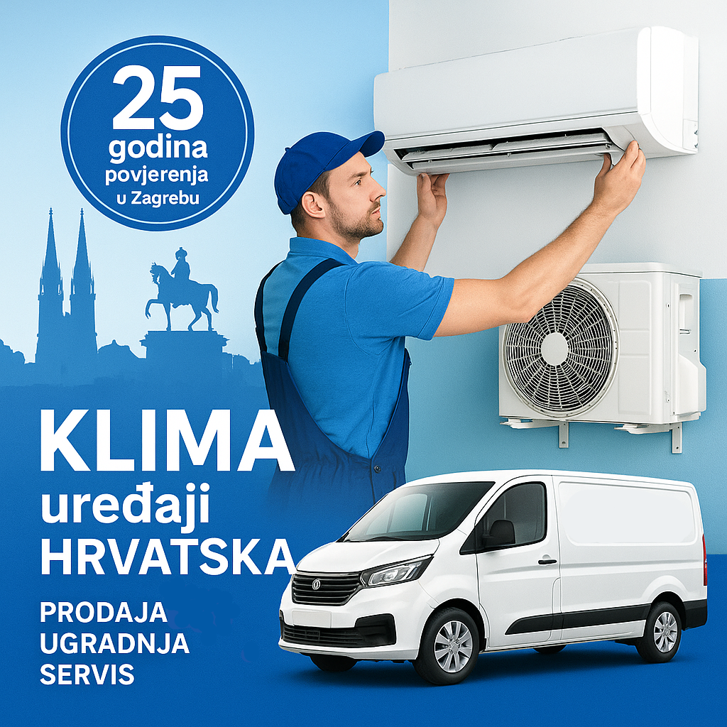 Klima uređaji Zagreb- 25 godina sa vama - Klima uređaji Hrvatska Klima uređaji Zagreb- 25 godina sa vama. Prodaja, besplatna dostava, profesionalna montaža i servis