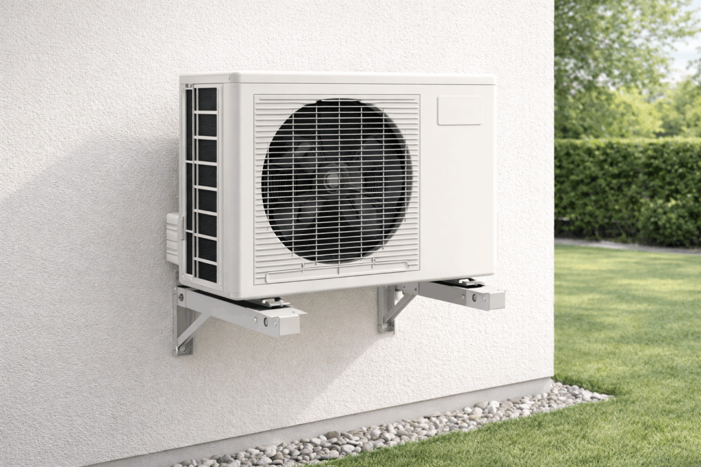 Vanjska jedinica klime – primjer pravilne montaže i razmaka od zida